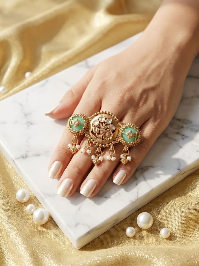 Three Finger Statement Ring-W